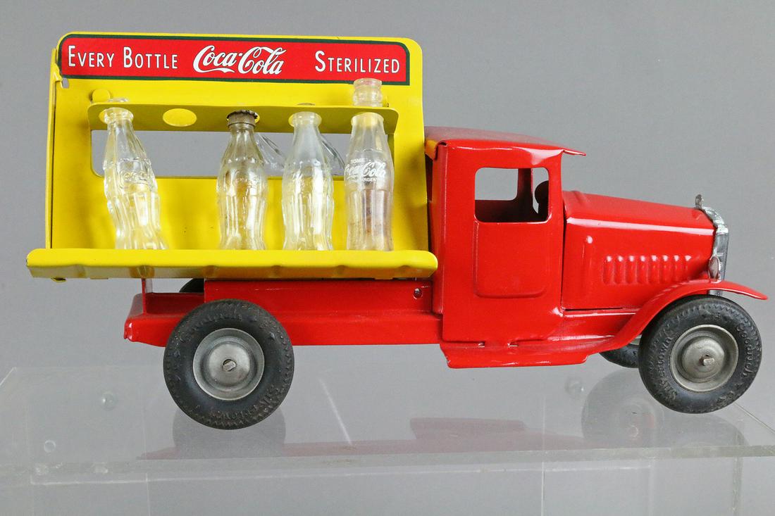 Metalcraft Coke Truck: Metalcraft Coke Truck, pressed steel, restored, 11 inches