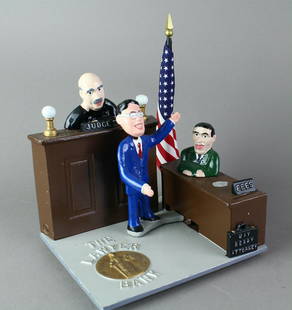 Reynolds Toys Mechanical Bank The Lawyer Bank: Reynolds Toys Mechanical Bank The Lawyer Bank. Made in USA at Reynolds foundry. High quality and humorous large working mechanical bank. Made for 2001 MB Annual Convention held in Washington D.C.