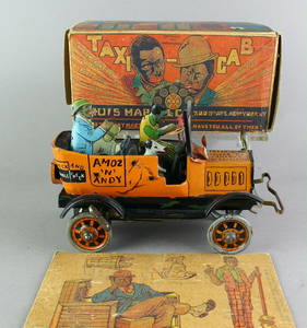 1930s Marx Amos & Andy Fresh Air Taxi & Box