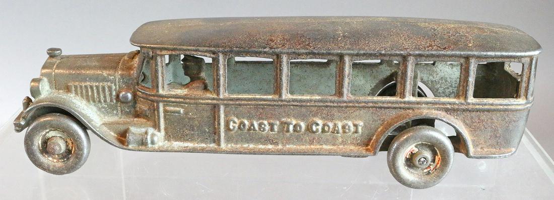 Hubley Coast to Coast Cast Iron Bus 10 Inches (1 of 2)