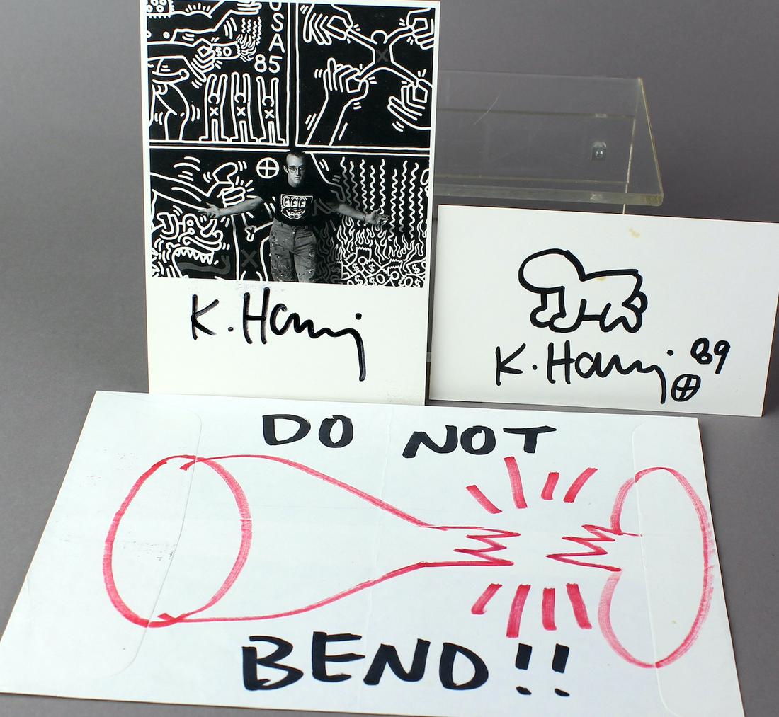 Keith Haring Signed Group (1 of 3)