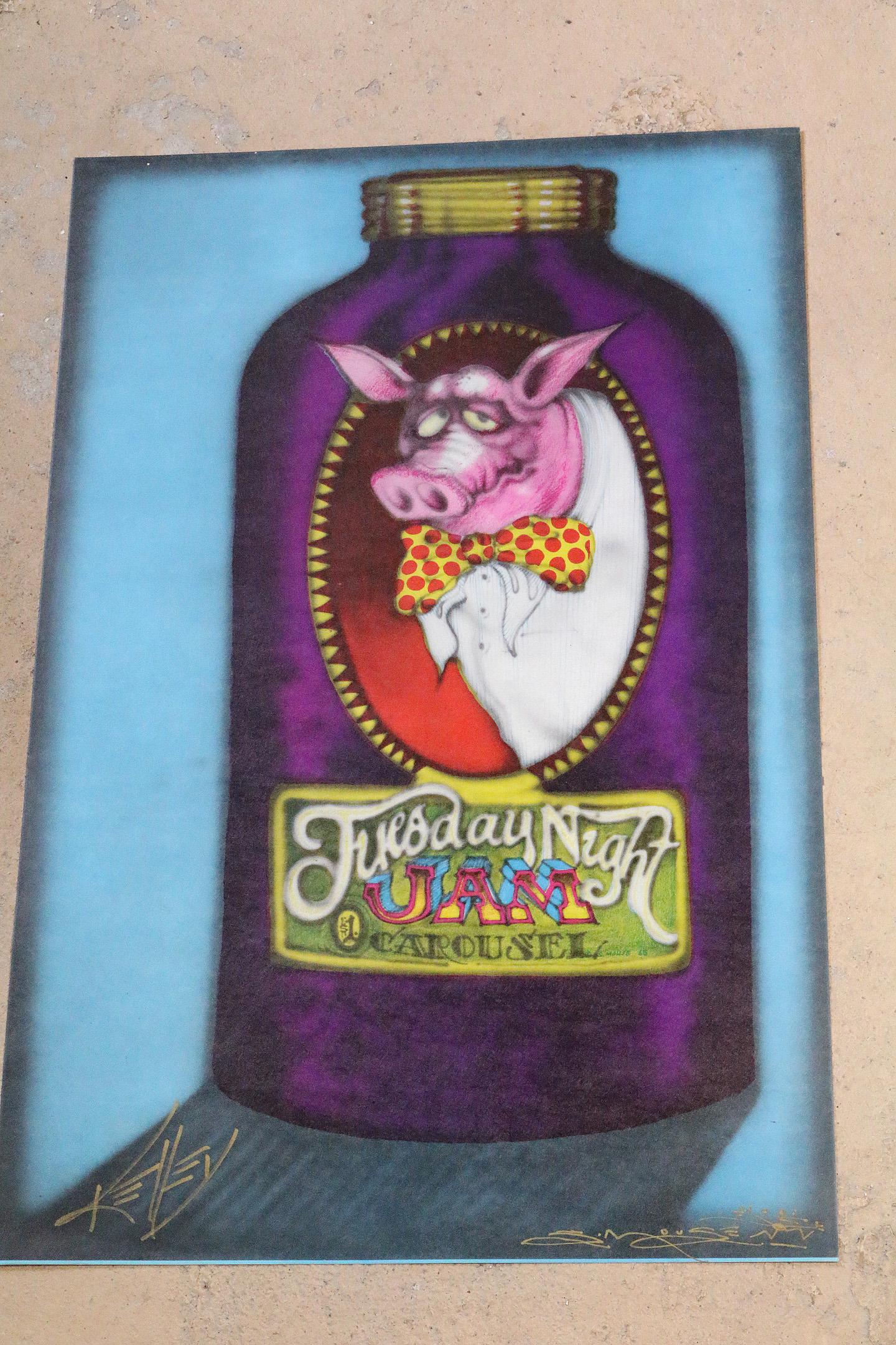 Tuesday Night Jam Poster, Kelley/ Mouse Signed 1968 (1 of 6)