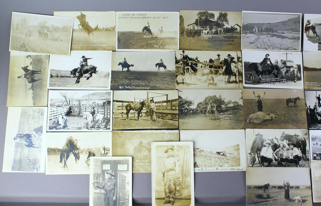 1900s Cowboy Real Photo Post Cards 49 cards (1 of 6)
