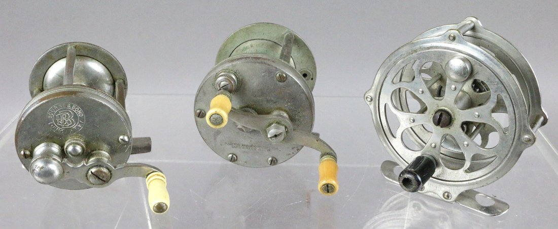 Antique Fishing Reel Lot Bourne & Bach, Heddon, Meisselbach: Antique Fishing Reel Lot Bourne & Bach, Heddon, Meisselbach
