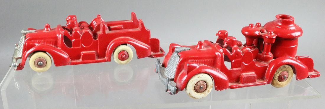 Hubley Cast Iron Fire Truck Lot: Hubley Cast Iron Fire Truck Lot 7 inches