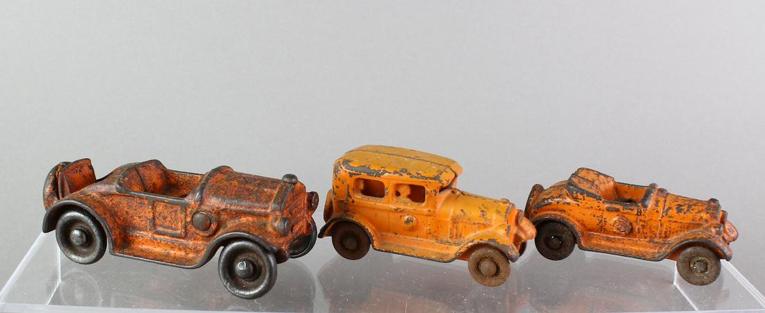 3 Kilgore Cast Iron Cars (1 of 3)
