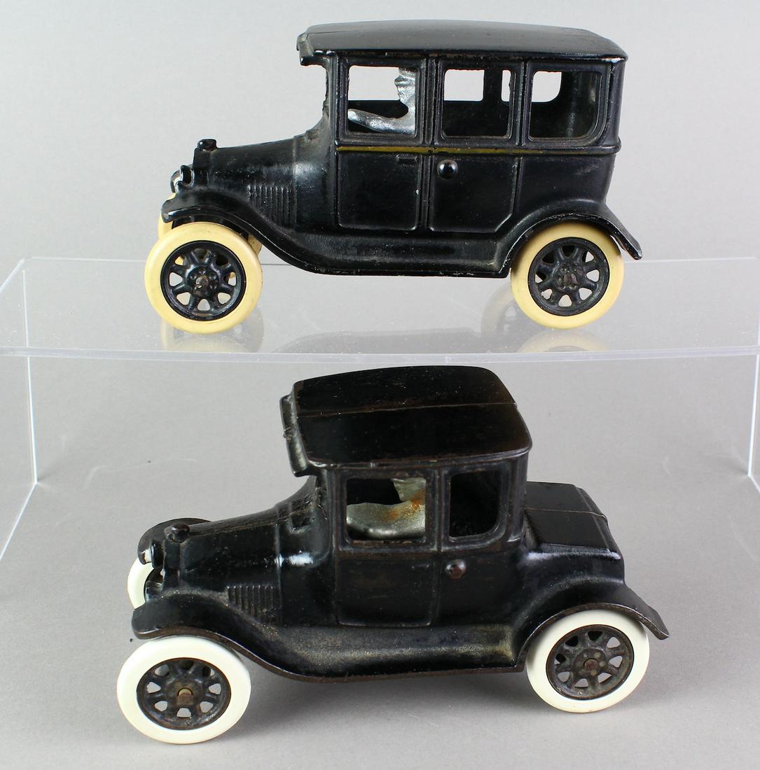 2 Arcade Cast Iron Model T Fords (1 of 2)