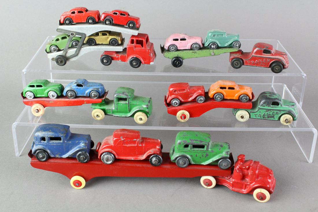 1930s Slush Auto Transporters & Cars (1 of 2)
