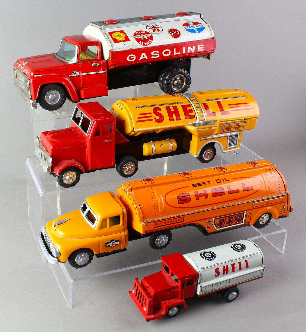 Japan Tin Shell Gas/Oil Tank Trucks (1 of 4)