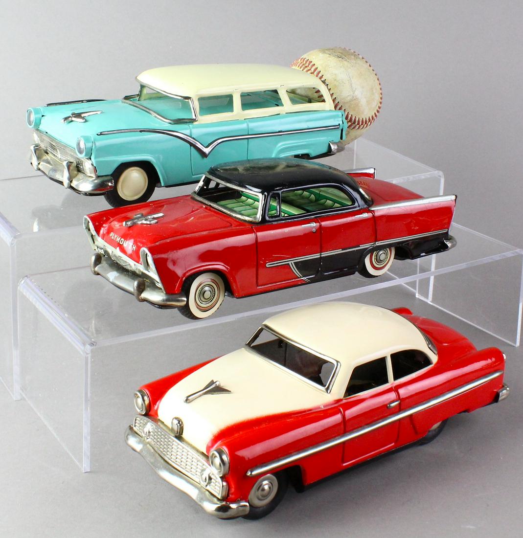 1950s Japan Tin  Cars Fords & Plymouth (1 of 4)