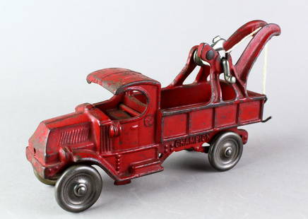 Large Champion Cast Iron Mack Wrecker Truck: Champion Tow Truck 9 inches long.\r\n