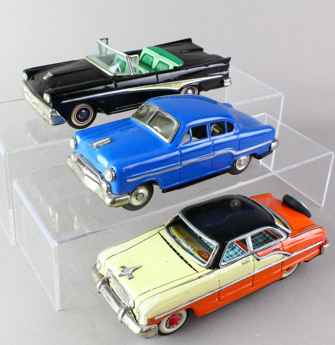 3 Japan Tin Cars 1957 Ford & Nash Ambassador (1 of 4)