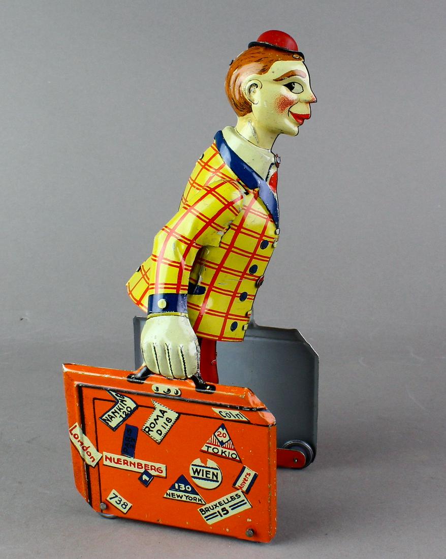 Distler German Tin Man Carrying Suitcases (1 of 4)