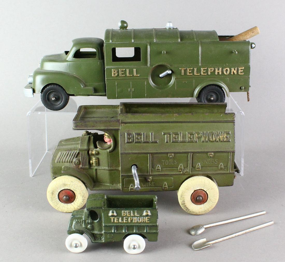 Hubley Bell Telephone Lot Cast Iron & Metal (1 of 3)