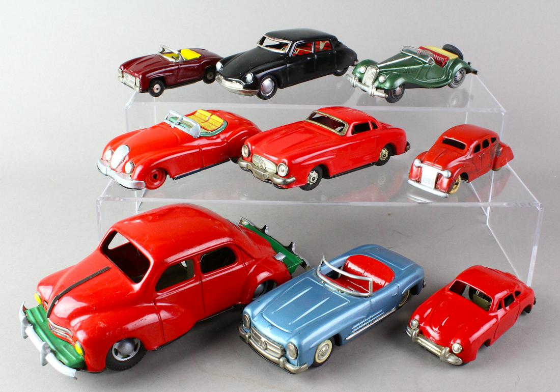 Japan Tin Foreign Car Lot of 9 (1 of 4)