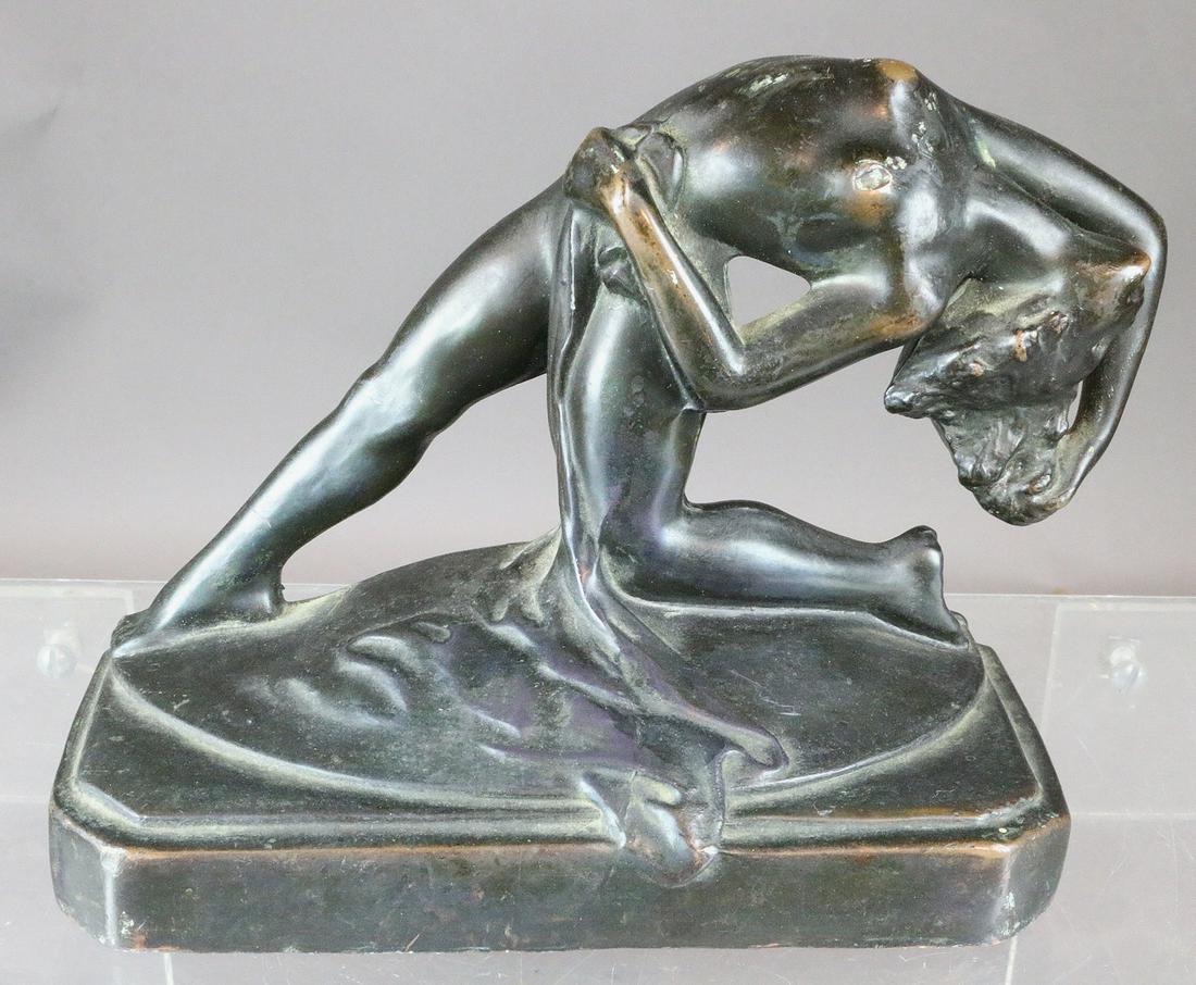 Art Nouveau Bronze Nude: Art Nouveau Bronze Nude, 6 inches
