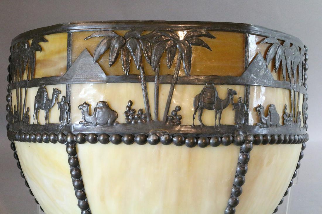 Slag Glass Sconce Egypt Motif: Slag Glass Sconce Egypt Motif, 1930s, 13x13