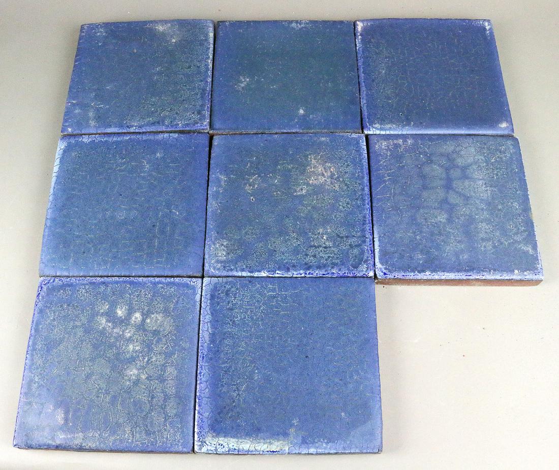 Grueby Blue 6 x 6 Tile Lot (1 of 3)