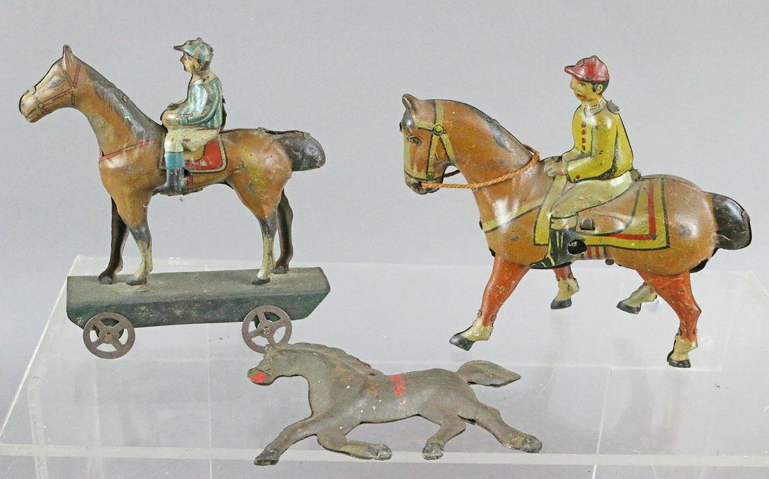 German Tin Wind Up Horse Lot (1 of 2)
