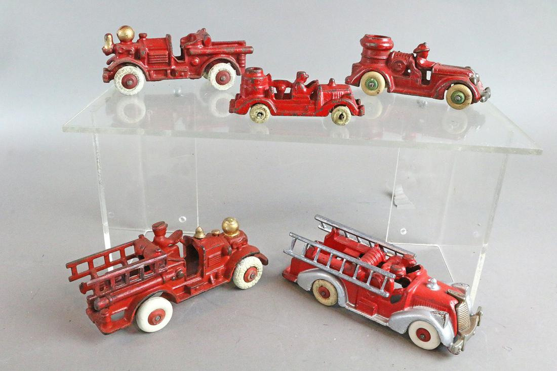 Hubley Cast Iron Fire Truck Lot (1 of 2)