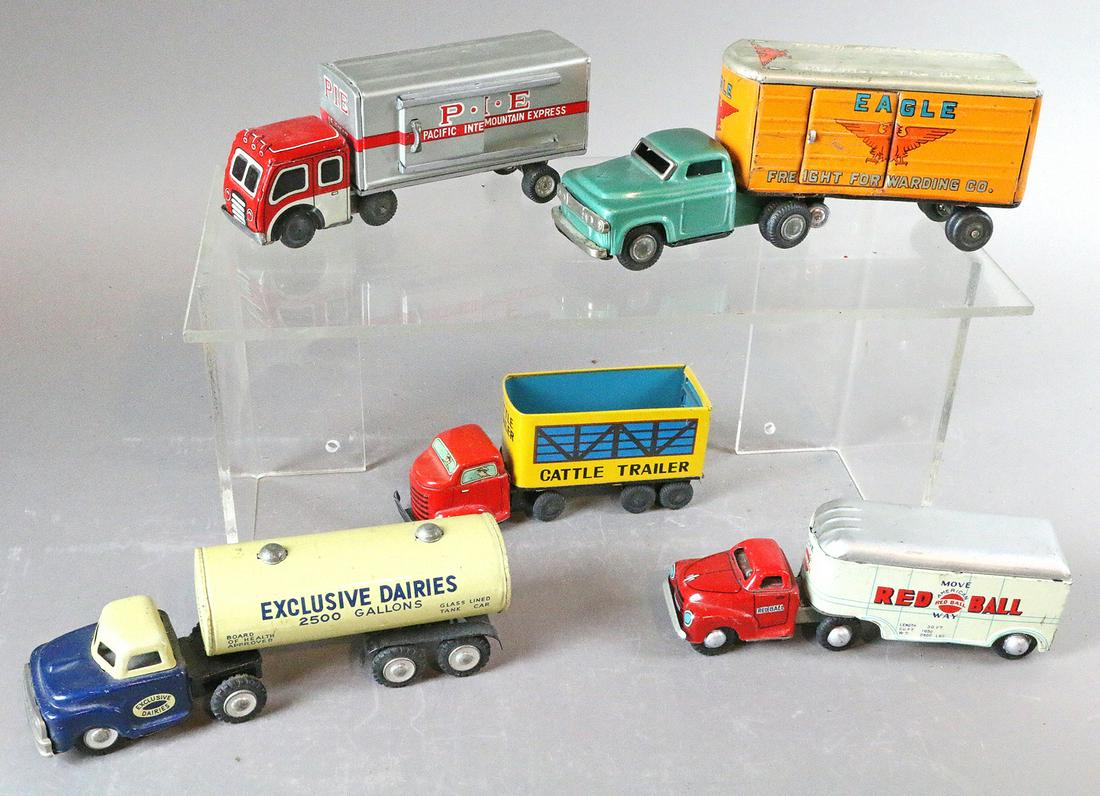 Japan Tin Litho Friction Truck Lot (1 of 2)