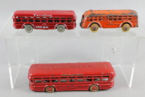 A.C. Williams Twin Coach Bus Cast Iron Lot: A.C. Williams Twin Coach Bus Cast Iron Lot, 5, 8 inches