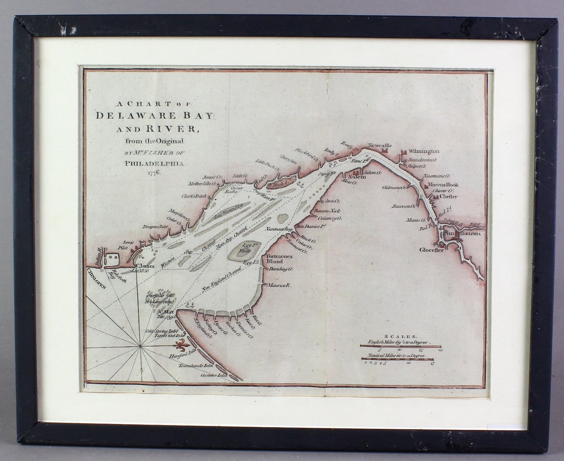 1776 Joshua Fisher A Chart of Delaware Bay and River (1 of 3)