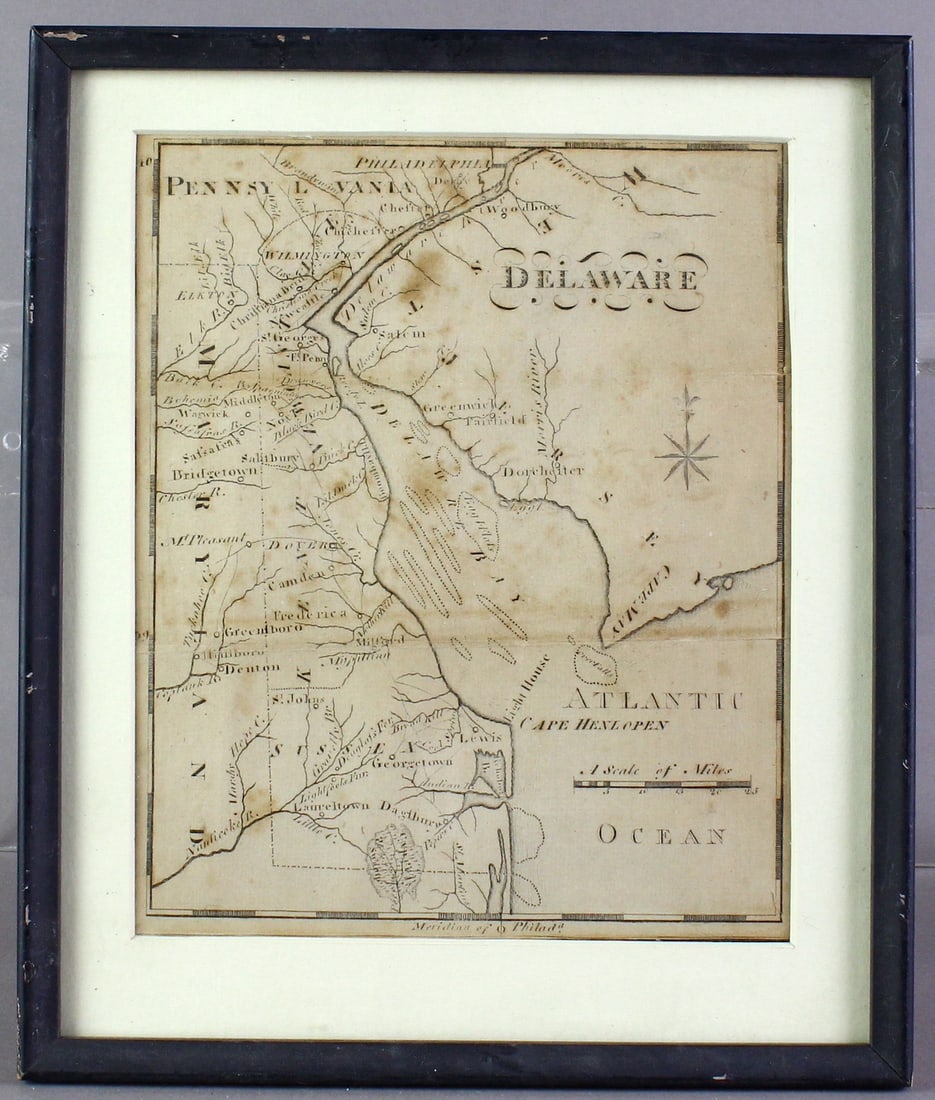 1795 Joseph Scott Map Of Delaware (1 of 3)