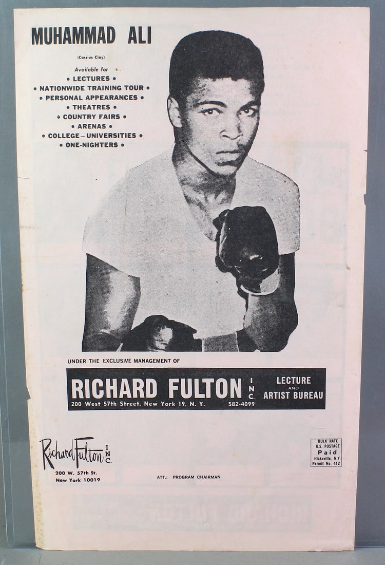 Original Muhammad Ali Richard Fulton Promoted NY Flyer (1 of 1)