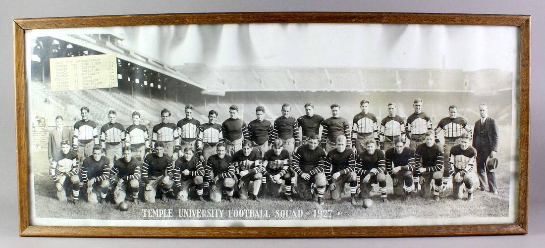 1927 Temple University Football Squad Players Team Photograph Auction