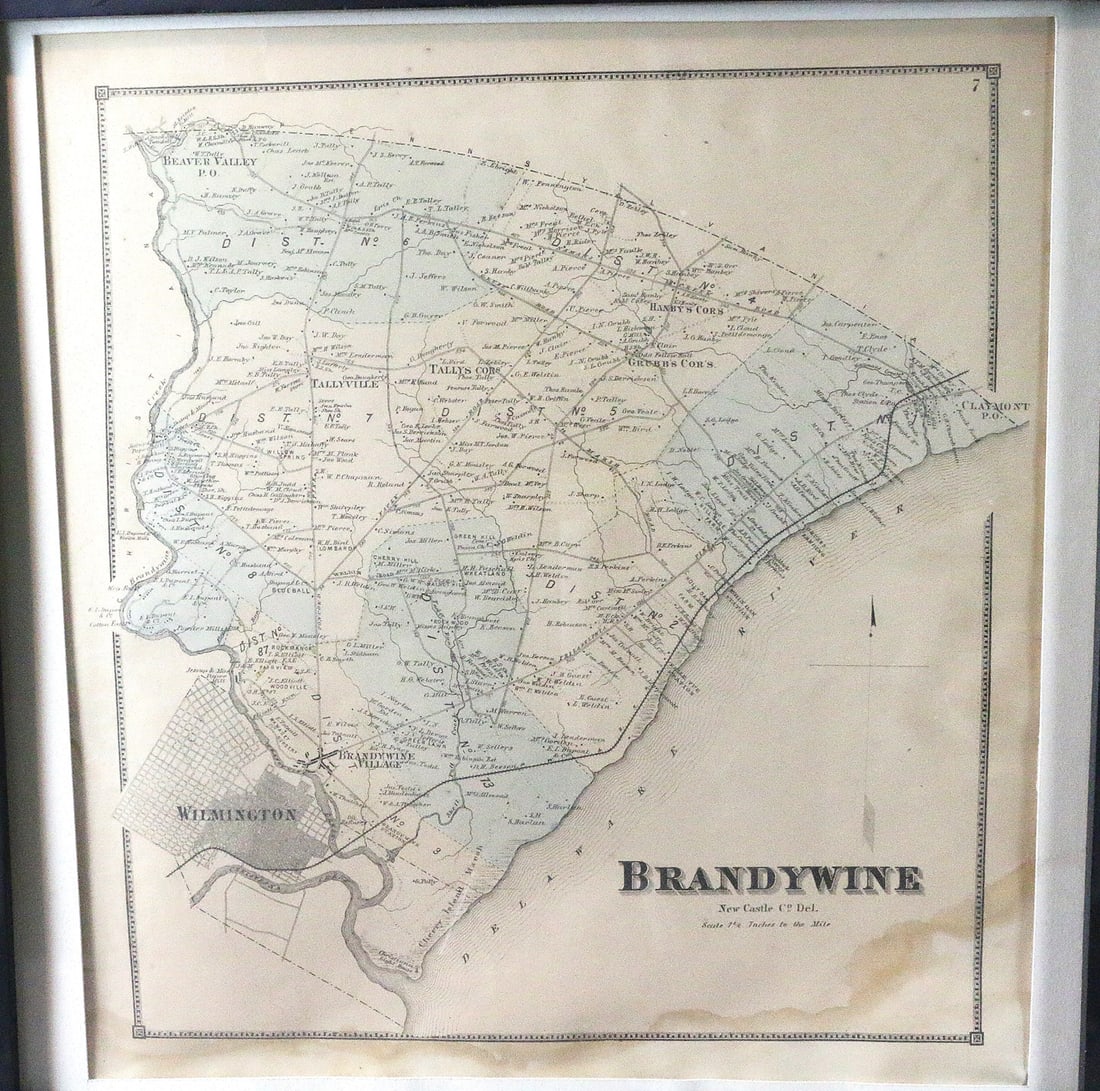 1868 Map of Brandywine New Castle Delaware (1 of 4)