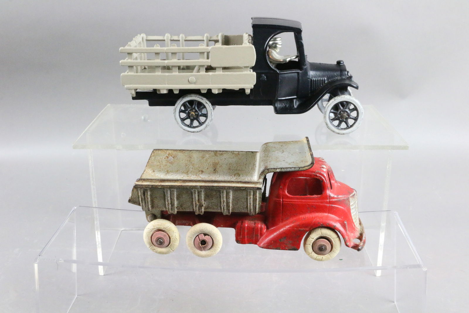 Arcade Stake Truck Cast Iron Hubley Dump Truck Lot (1 of 2)