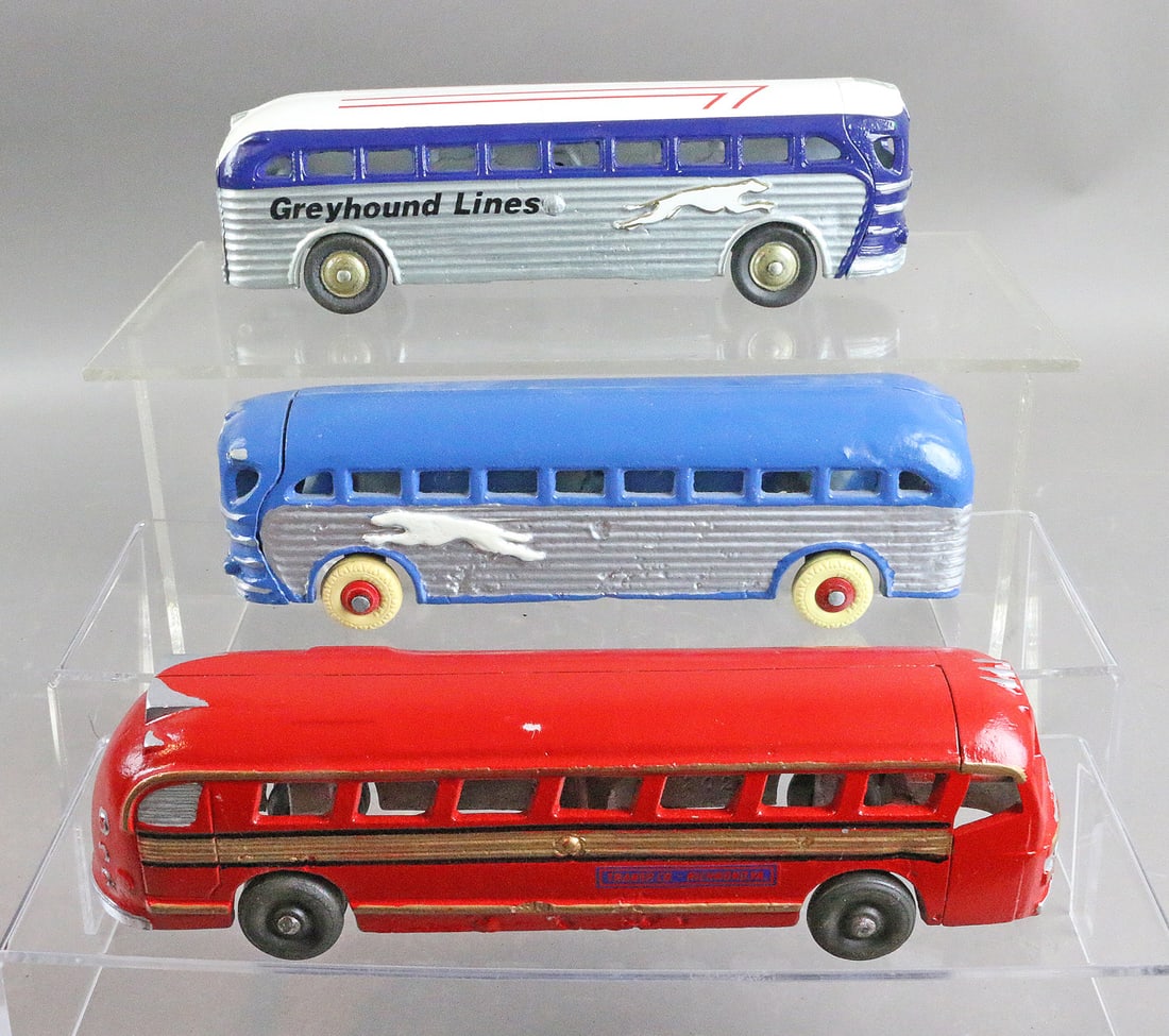 Greyhound Bus Realistic Toy Co Lot: Greyhound Bus Realistic Toy Co Lot, 9 inches, restored