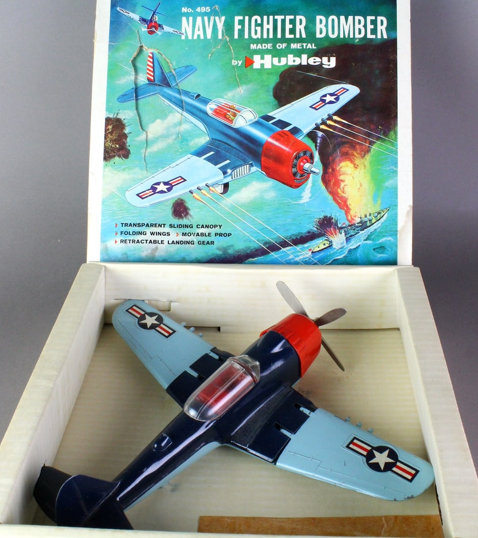 Hubley Navy Airplane in Box: Hubley Navy Airplane in Box. Excellent original condition.