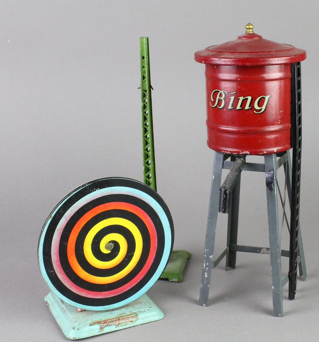 Bing Water Tower & Fleischmann Tin Live Steam Wheel (1 of 3)