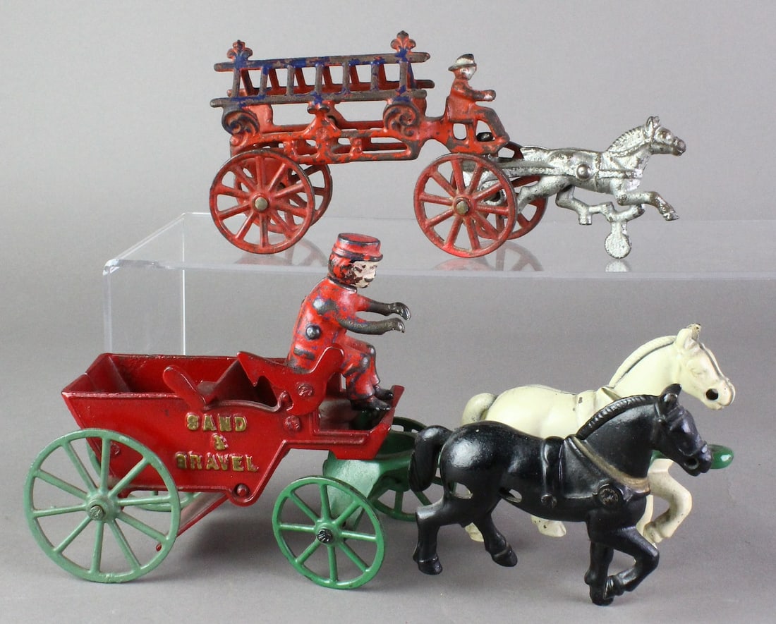 Kenton Sand & Gravel & Ladder Truck Horse Drawn Wagon (1 of 2)