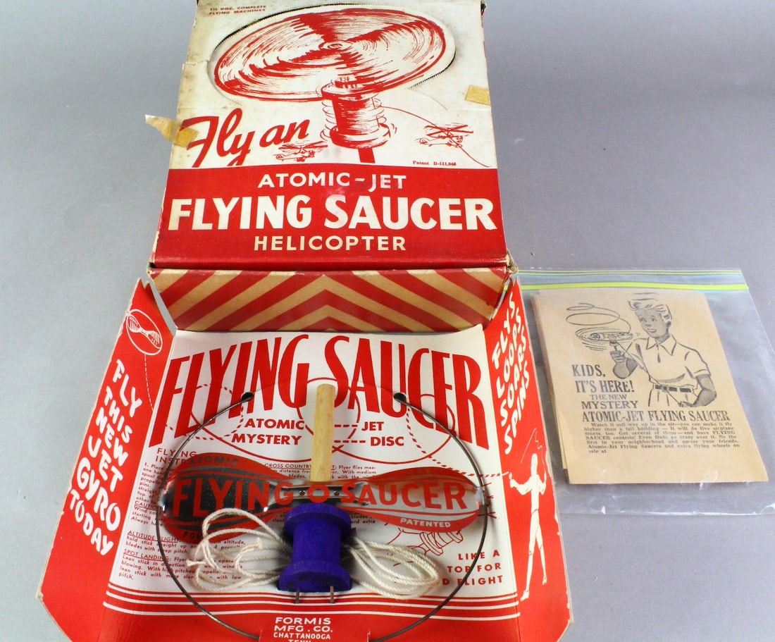 Store Stock Atomic Jet Flying Saucer Jet Gyro Toys NOS (1 of 4)