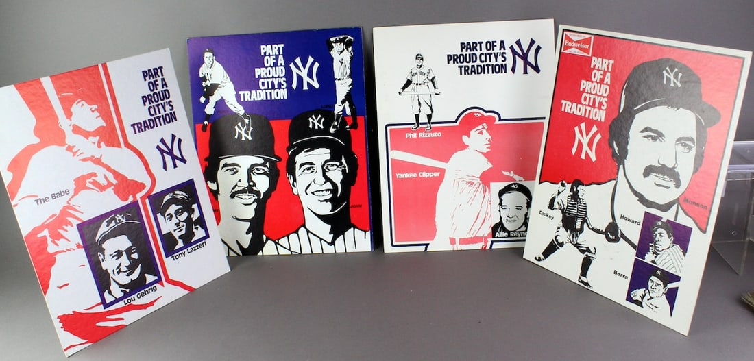 1970s Budweiser Beer Yankees Store Sign Standees (1 of 5)