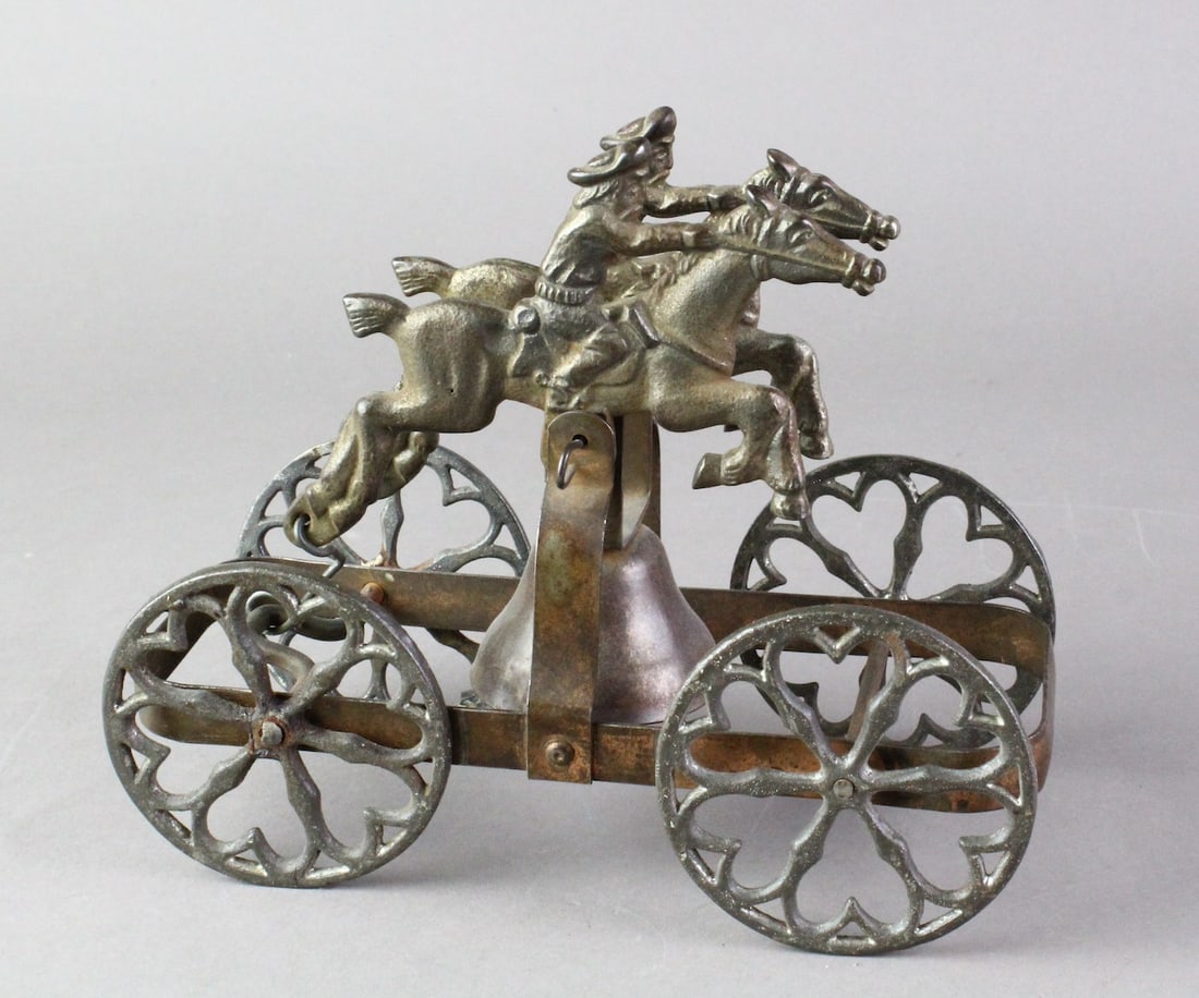 1900s Rough Riders on Horseback Bell Toy (1 of 4)