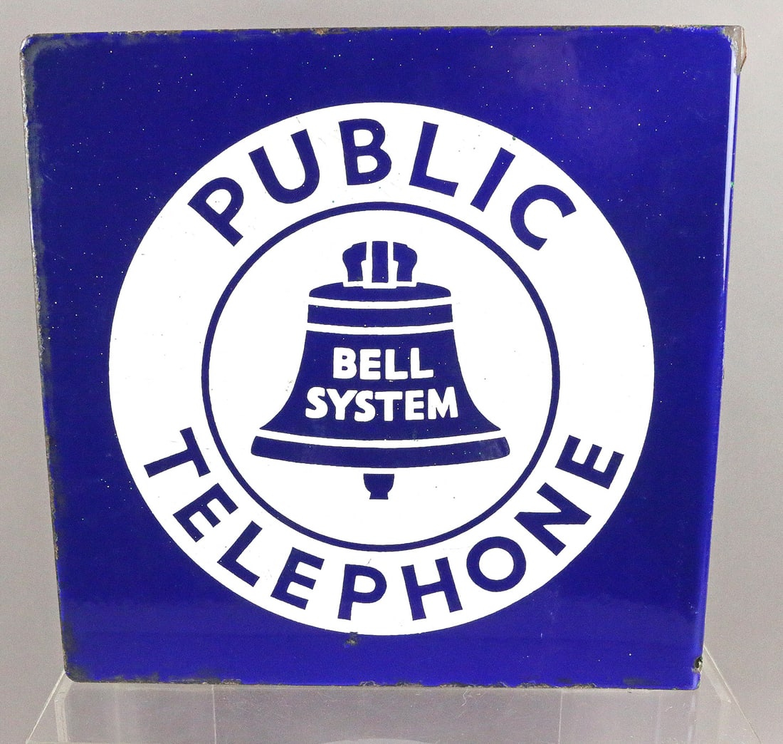 Bell Telephone Porcelain Double Sided Flange Sign (1 of 2)