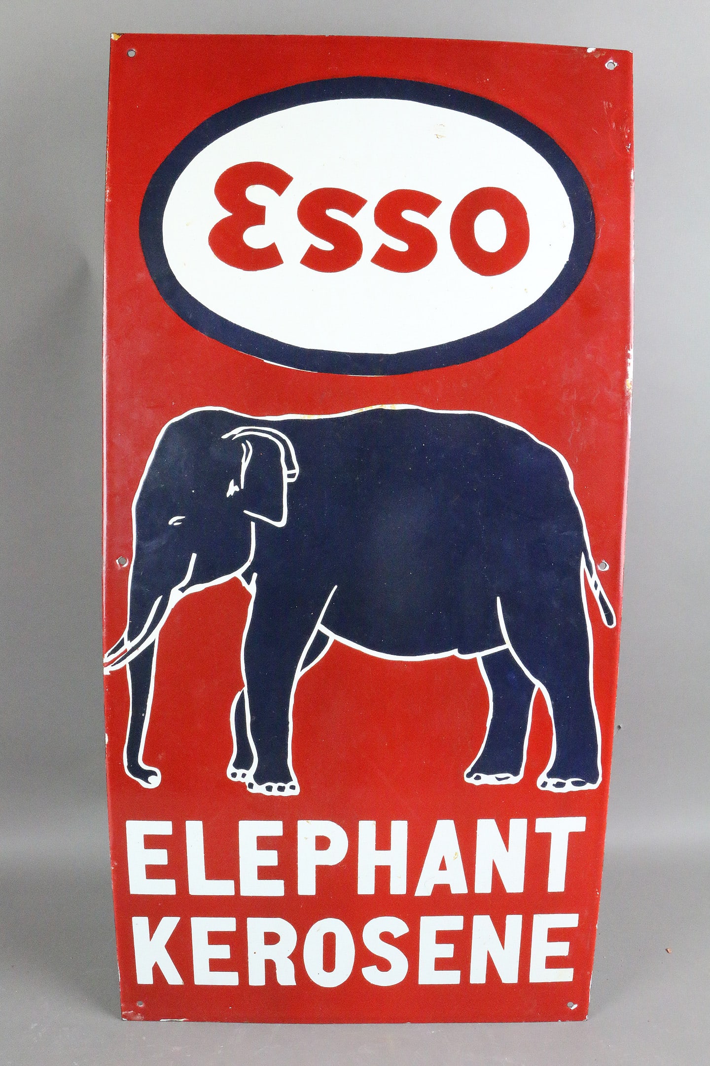 Esso Elephant Kero Sign Porcelain: Esso Elephant Kero Sign Porcelain 24 inches