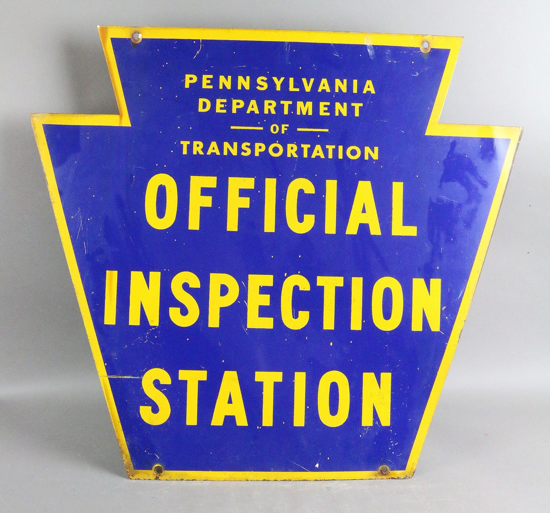 PA Dept Transportaion Inspection Station Sign (1 of 2)