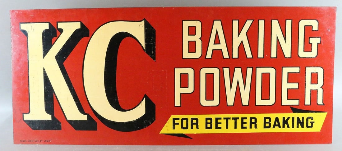 KC Baking Powder Sign Double Sided (1 of 2)