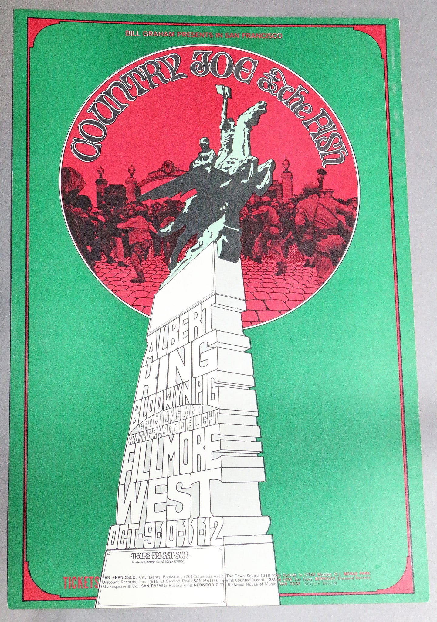 Country Joe and Fish BG 195 1st Printing Poster (1 of 5)