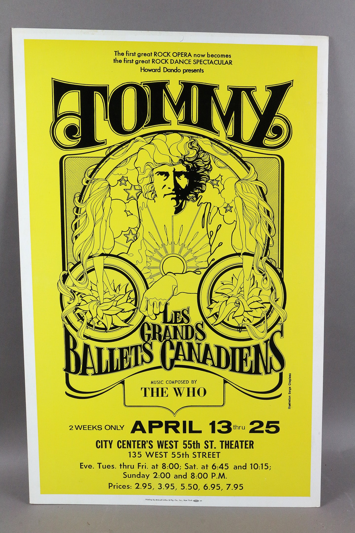 Tommy from The Who Broadway Theater Poster 1st Print: Tommy Broadway Theater Poster 22x14 inches