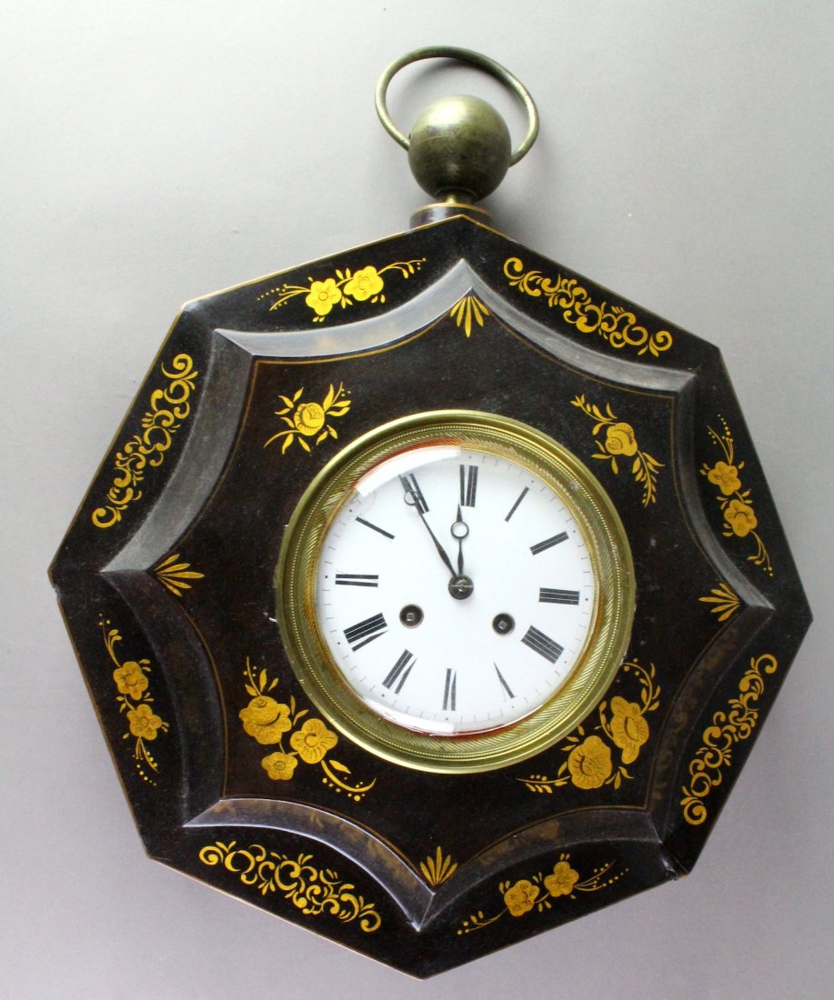 19th Century French Toleware Clock (1 of 5)