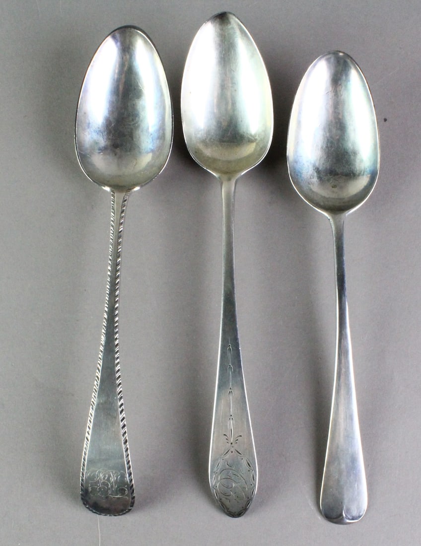 Coin Silver Serving Spoons (1 of 4)