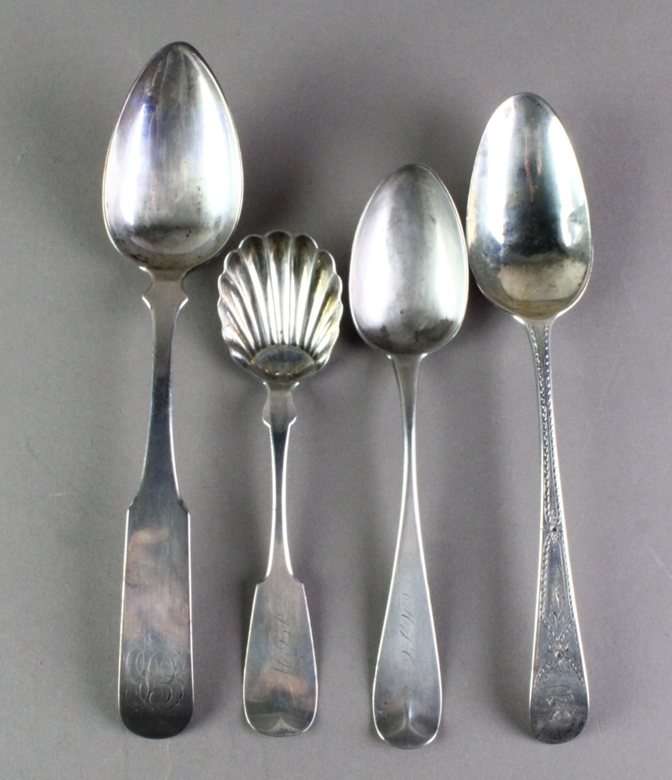 4 Coin Silver Serving Spoons (1 of 4)