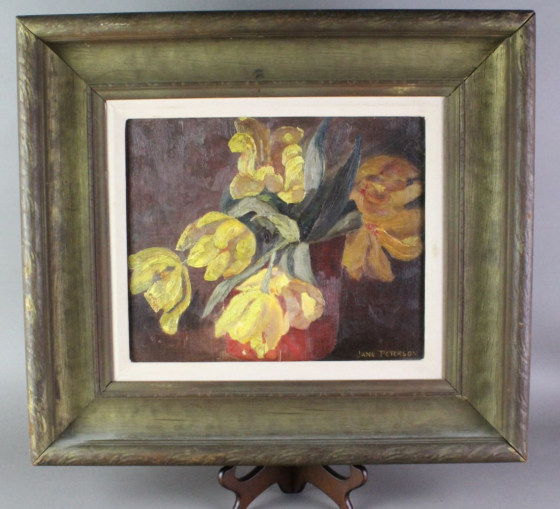 Jane Peterson (1876 - 1965) Oil Painting Flowers (1 of 4)