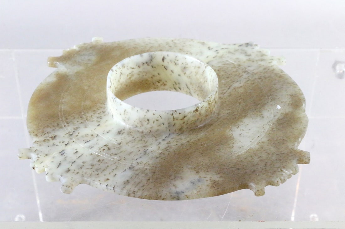 Jade Collar Disc 1700 BCE: Jade Collar Disc 1700BCE 6 1/2 inches